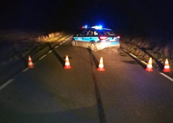 Potrącenie pieszego bez odblasków