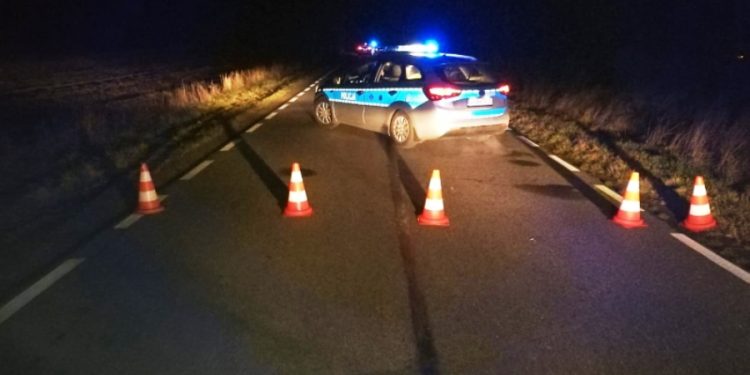 Potrącenie pieszego bez odblasków