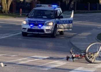 Potrącenie rowerzystki
