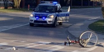 Potrącenie rowerzystki