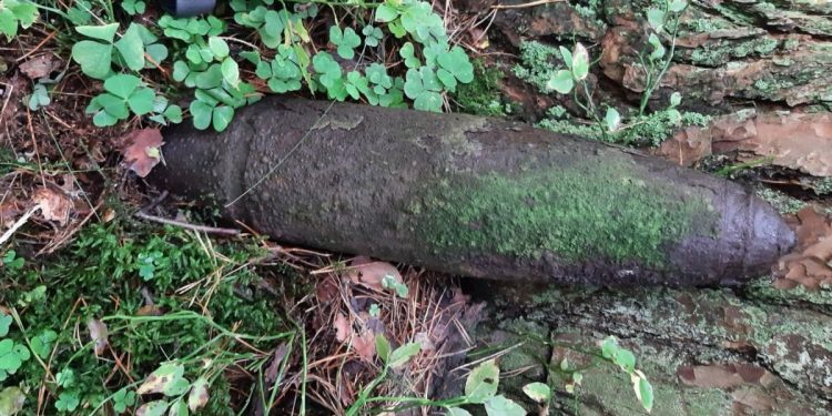 Wybrał się na grzyby i znalazł pocisk artyleryjski