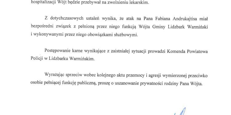Wójt pobity. Stracił przytomność. Poszło o przetarg?