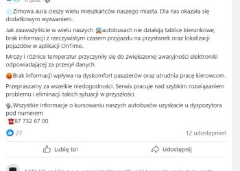 Pani kierowniczko, jak jest zima, to musi być zimno!