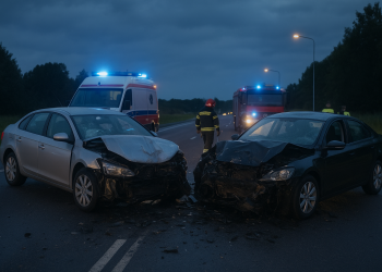 Tragiczny wypadek na DK16 – dwie ofiary śmiertelne