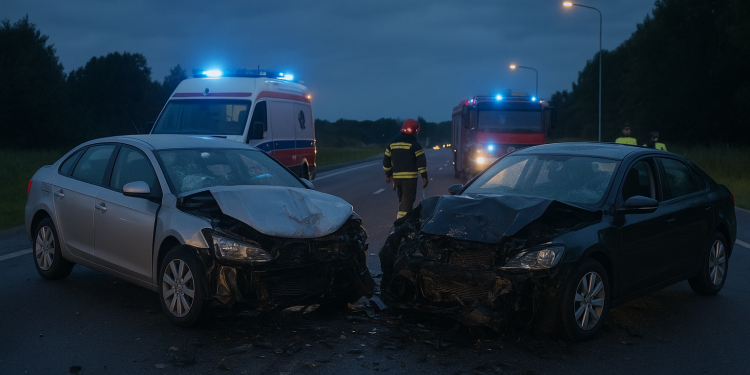 Tragiczny wypadek na DK16 – dwie ofiary śmiertelne