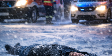 Leżał w śniegu przy siarczystym mrozie. Minuty od śmierci