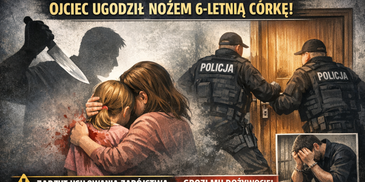 HORROR! OJCIEC UGODZIŁ NOŻEM 6-LETNIĄ CÓRKĘ