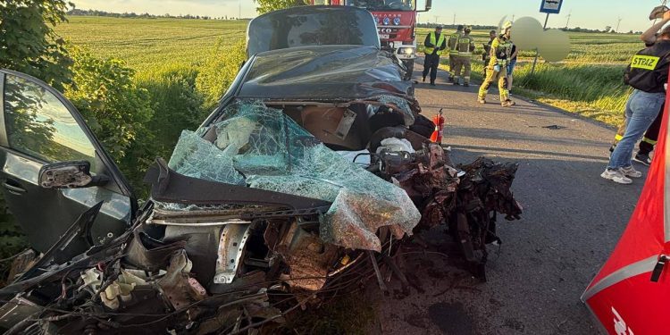 Dramat na lokalnej drodze. Nie żyje 21-letni kierowca BMW